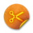 Orange sticker badges 017